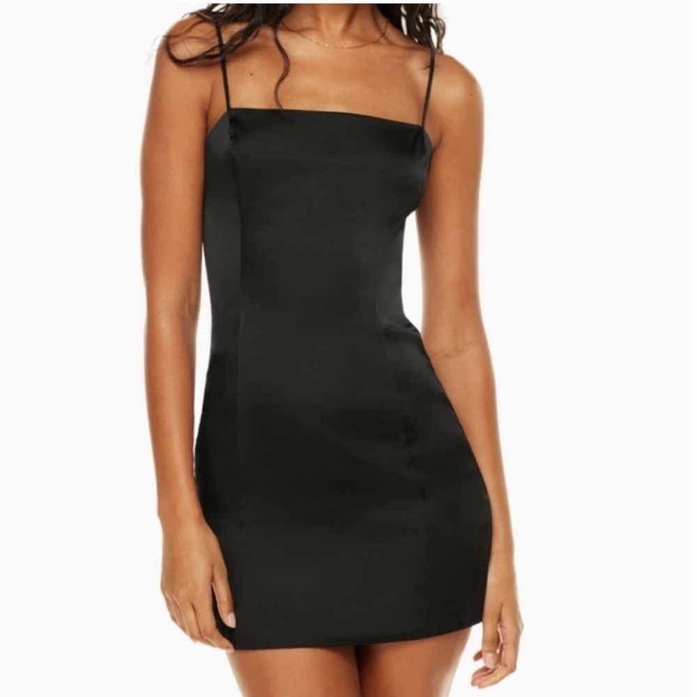 Aritzia Sunday Best Black Shimmer Mini Dress